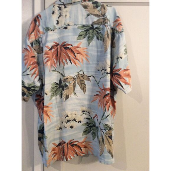 Tommy Bahama Button Up Tropical Floral Silk XL Shirt Short Sleeve - Picture 3 of 3
